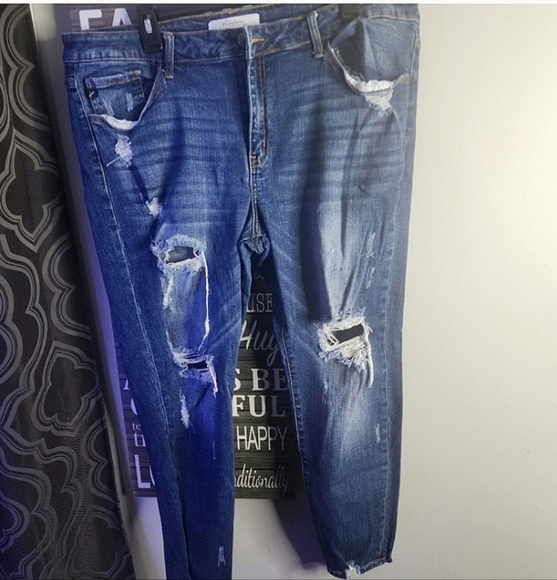Kancan skinny distressed jeans 34 - Picture 1 of 4